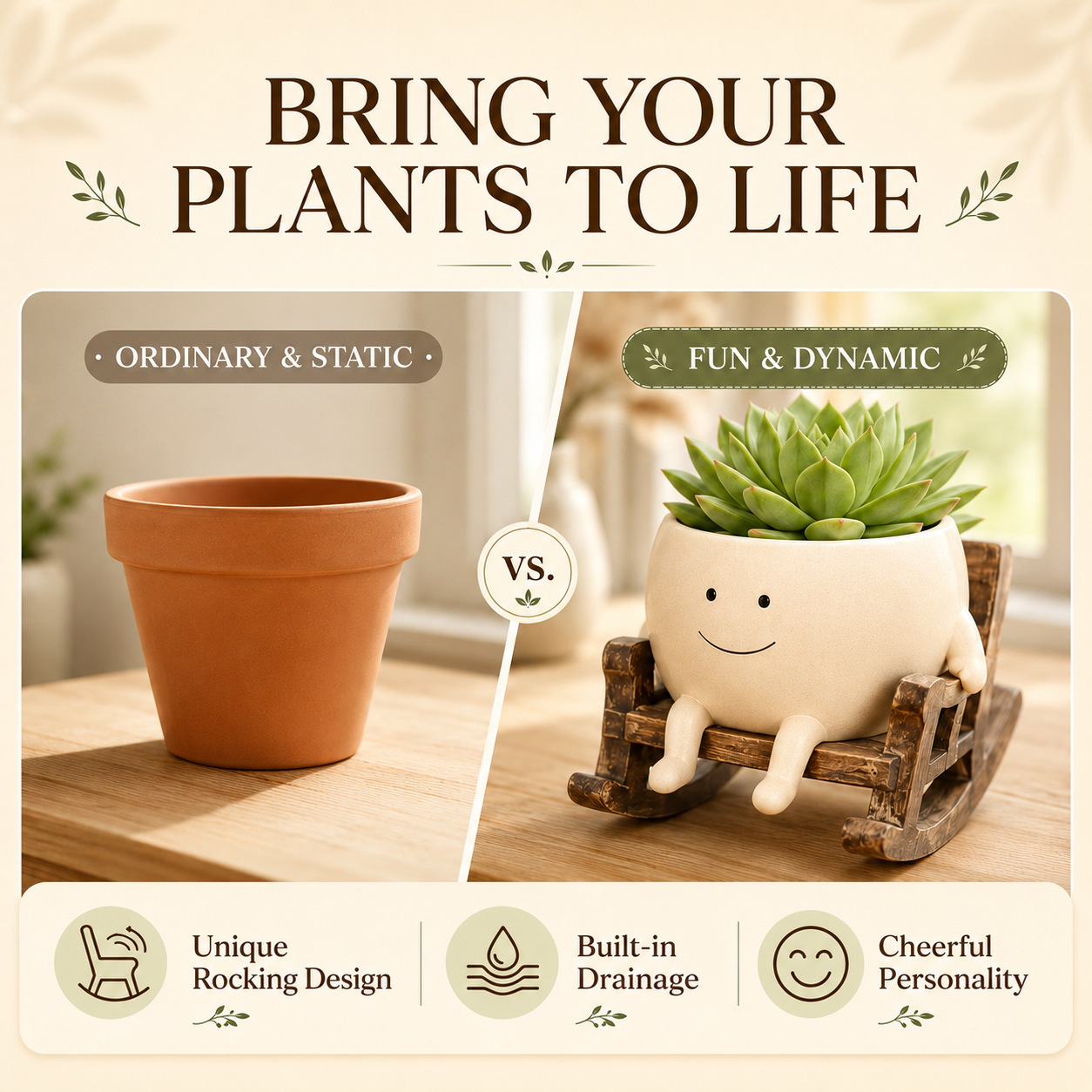 Florenza PlantPal™ Smiling Swing Planter